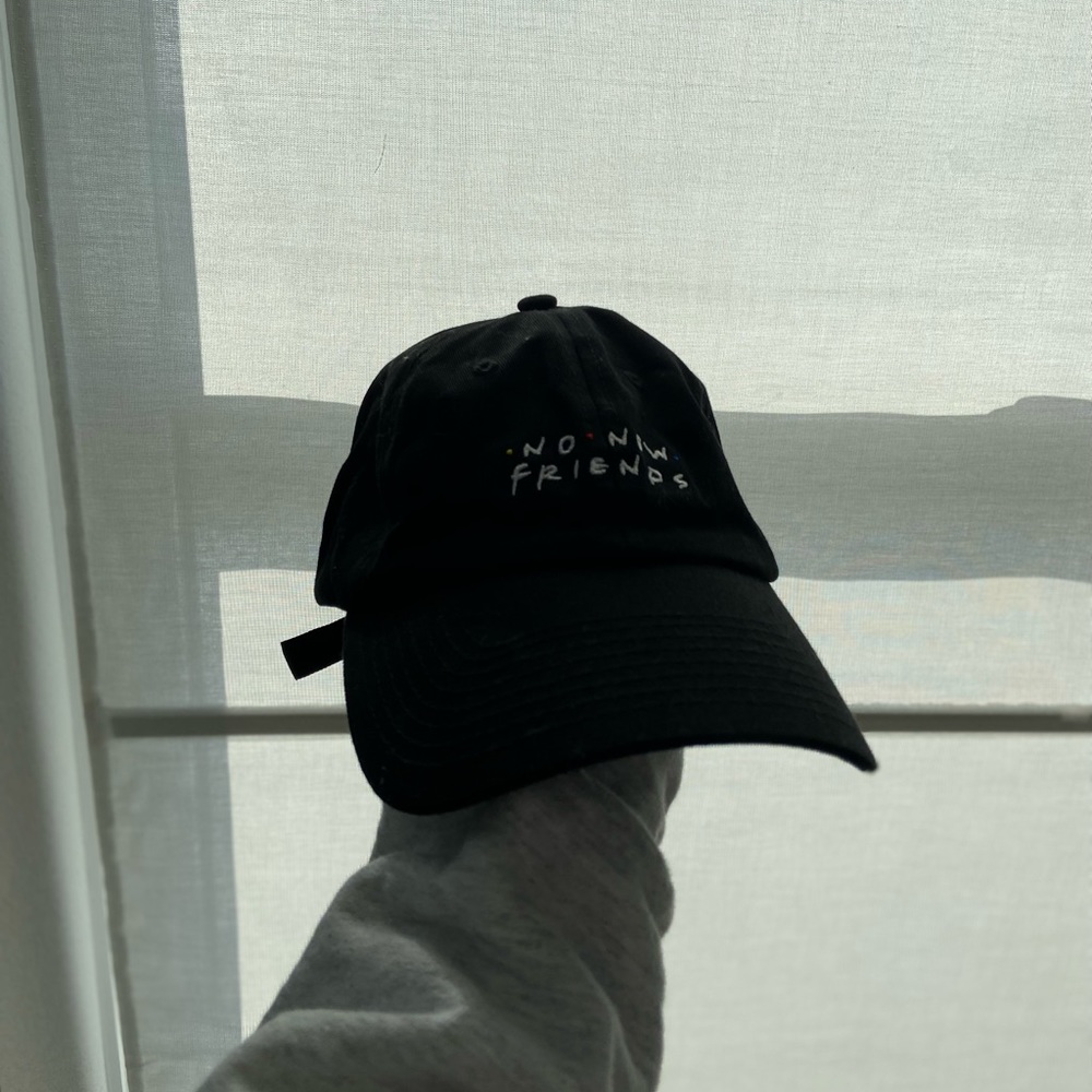 NEW Friends Black Hat with adjustable buckle